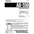 TEAC AG-550 Manual de Usuario