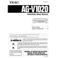 TEAC AG-V1020 Manual de Usuario