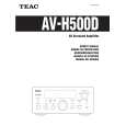 TEAC AV-H500D Manual de Usuario