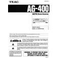 TEAC AG-400 Manual de Usuario