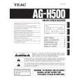 TEAC AG-H500 Manual de Usuario