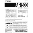 TEAC AG-500 Manual de Usuario