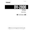 TEAC DV-2800 Manual de Usuario