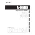TEAC A-R600 Manual de Usuario